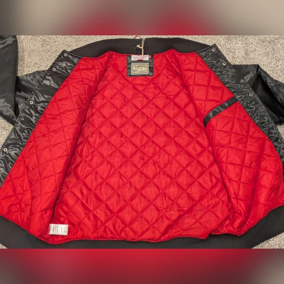 NWT Mitchell & Ness Hardwood Classic Jacket Size XL Atlanta Hawks NBA BLACKOUT - Picture 6 of 13